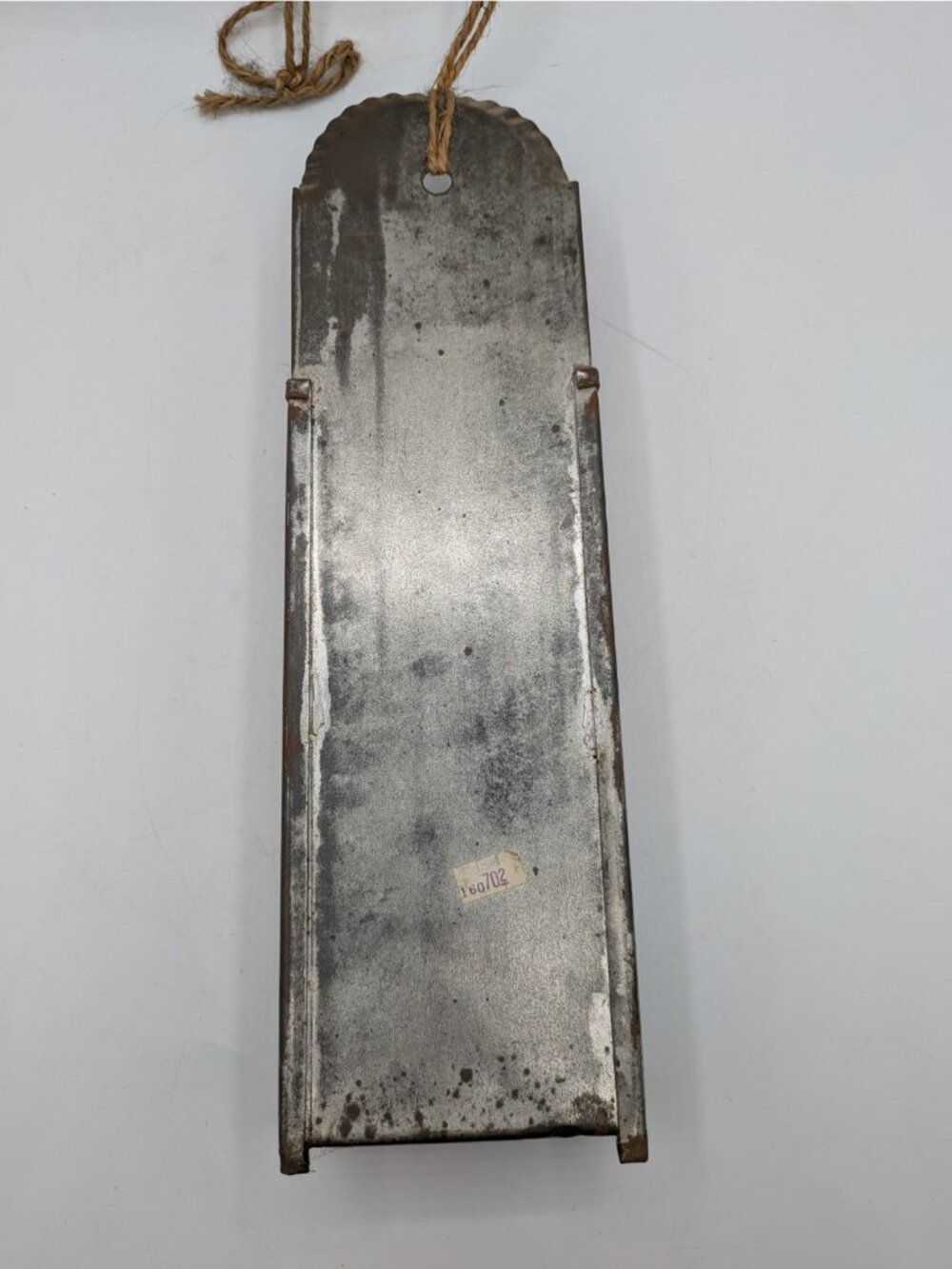 Vtg Punched Tin Fireplace Long Match Holder Wall Mount 4 Hearts Rustic Farmhouse - Picture 3 of 6